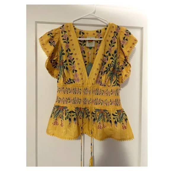 FARM Rio Delicate Flowers Stripes Blouse - Picture 3 of 7